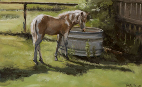 "Water for the Colt" - Oil Painting